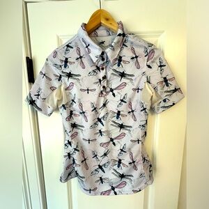 Dragonfly horse riding shirt by Her Riding Habit, size small adult.